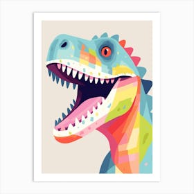 Colourful Dinosaur Majungasaurus 3 Art Print