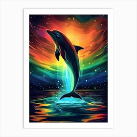 Dolphin In The Ocean Art Print