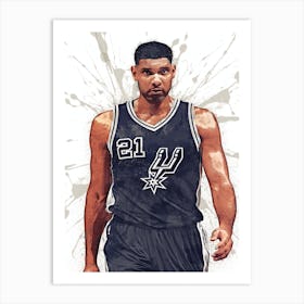 Tim Duncan San Antonio Spurs Art Print