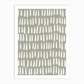 Sage Abstract Lines Art Print