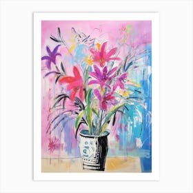 Flower Painting Fauvist Style Fuchsia 3 Art Print