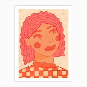 Pink girl Art Print