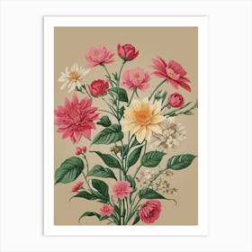 Dahlias Art Print