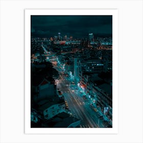 Night town Art Print