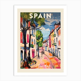 Santander Spain 3 Fauvist Painting Travel Poster Art Print