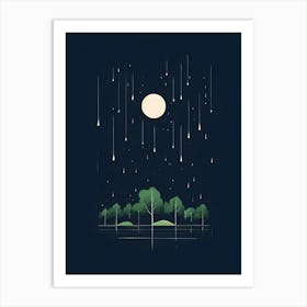 Night In The Forest 1 Art Print