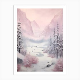 Dreamy Winter Painting Jasper National Park Canada 1 Art Print