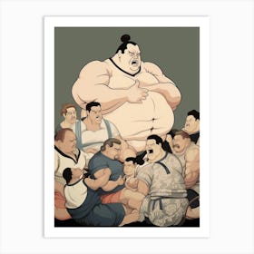 Sumo Wrestlers Japanese 9 Art Print