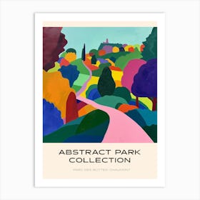 Abstract Park Collection Poster Parc Des Buttes Chaumont Paris 3 Art Print