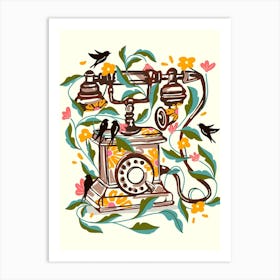 Vintage Victorian  Telephone Art Print