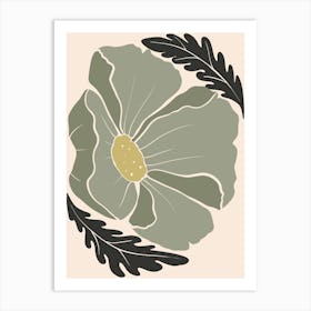 Flower With Leaves 1 Art Print