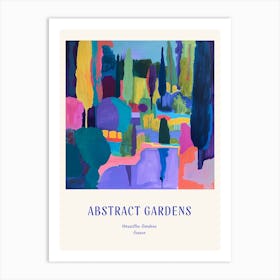 Colourful Gardens Versailles Gardens France 1 Blue Poster Art Print
