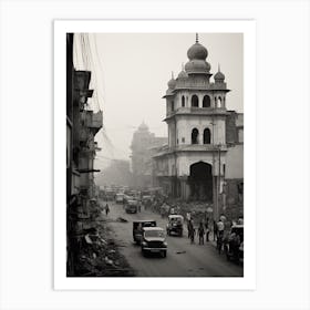 Lahore, Pakistan, Black And White Old Photo 3 Art Print