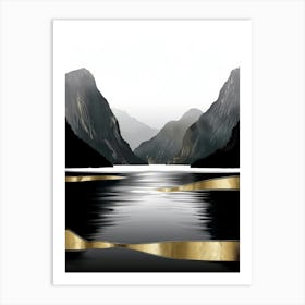 Gold And Water Art Print