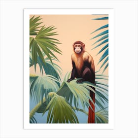 Capuchin Monkey 2 Tropical Animal Portrait Art Print