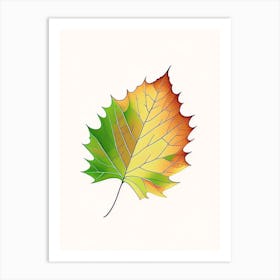 Maple Leaf Warm Tones Art Print