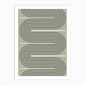 Mid Century Modern Lines Art Print