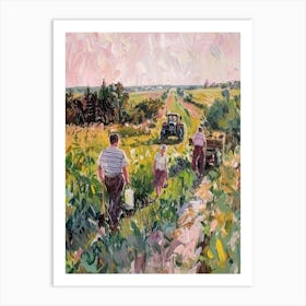 Tractor In The Field 1 Art Print