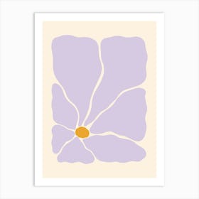 Abstract Flower 03 - Lavender Art Print