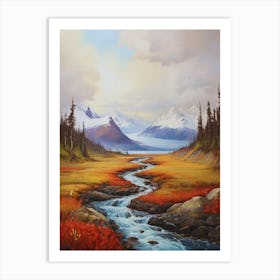 River In The Mountains Art Print