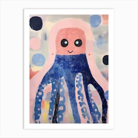 Playful Illustration Of Octopus For Kids Room 4 Art Print