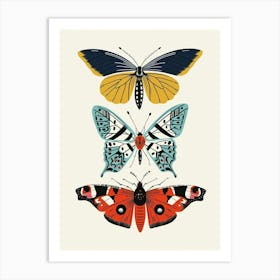 Colourful Insect Illustration Butterfly 12 Art Print
