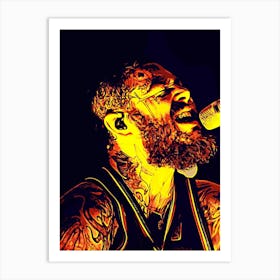 Tattooed Post Malone Art Print