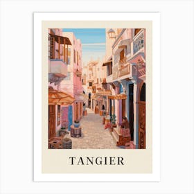 Tangier Morocco 1 Vintage Pink Travel Illustration Poster Art Print