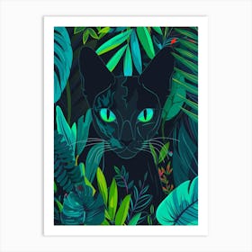 Cat In The Jungle 35 Art Print