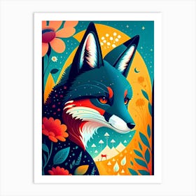 Fox In The Forest 3 Art Print