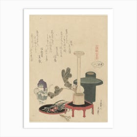 A Comparison Of Genroku Poems And Shells, Katsushika Hokusai 13 Art Print