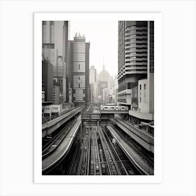 Kuala Lumpur, Malaysia, Black And White Old Photo 1 Art Print