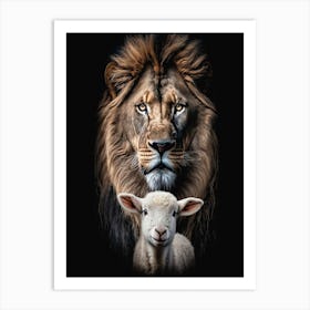 Lion And Lamb Art Print