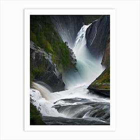 Skjervsfossen, Norway Nat Viga Style (3) Art Print