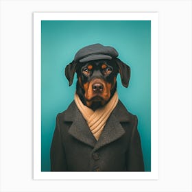 A Rottweiller Dog 4 Art Print