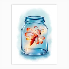 Dragonfly In A Jar 2 Art Print