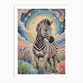 Cosmic Zebra Art Print