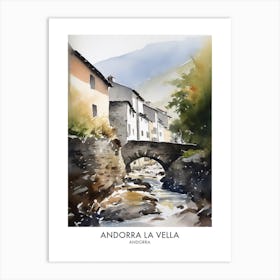 Andorra 1 Watercolour Travel Poster Art Print