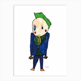 Mr. Green drawn by Little Artist O.D.R Art Print