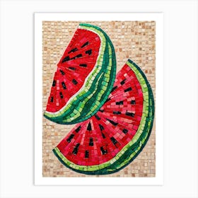 Watermelon Mosaic 4 Art Print