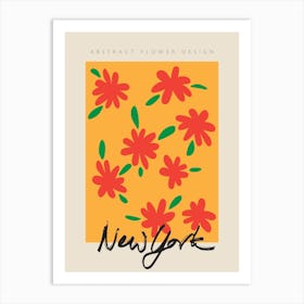 New York Matisse Inspired Flowers Art Print