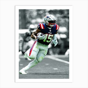 Ezekiel Elliott New England Patriots Art Print