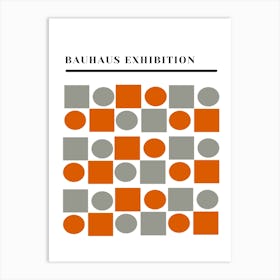 Bauhaus Orange Exhibition Art Print