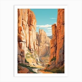 El Caminito Del Rey Spain Vintage Travel Illustration Art Print