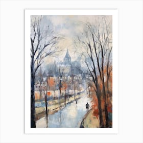 Winter City Park Painting Regents Park London 2 Art Print