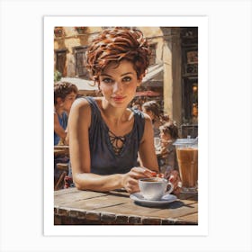 Coffee Girl Art Print