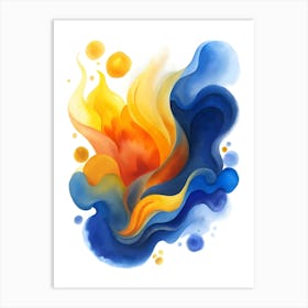 Abstract Watercolor Painting 4 Art Print