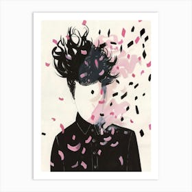 Man With Confetti Art Print