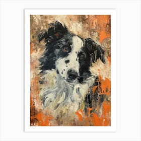 Border Collie Acrylic Painting 4 Art Print