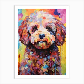 Cute Cavoodle Watercolor Portrait Art Print